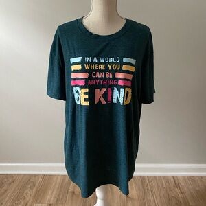 Be Kind Short Sleeve Shirt Blue